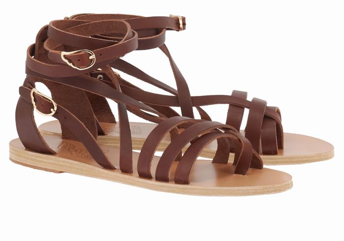 Sandales De Gladiateur Ancient Greek Sandals Satira Leather   | TSQ-5372542